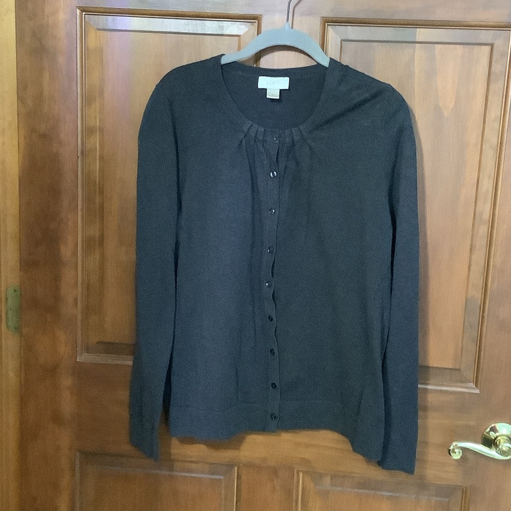 LOFT Women's Classic Black Cardigan